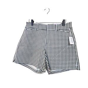 Old Navy Womens High-Rise Pixie Shorts Black & White Gingham Size 8 NWT